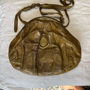 49 Square Miles Leather Bag, Olive, Shoulder or Crossbody.  49 SQ. MI.